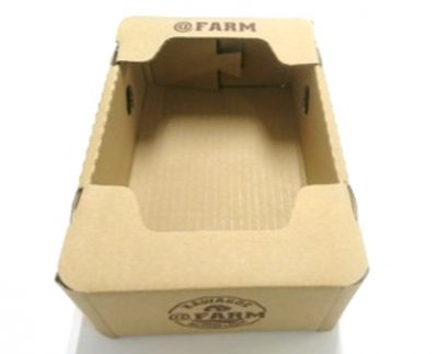 トマト出荷用段ボールと蓋